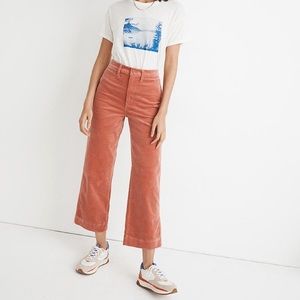 NWT Madewell Slim Emmett Wide-Leg Crop Pants